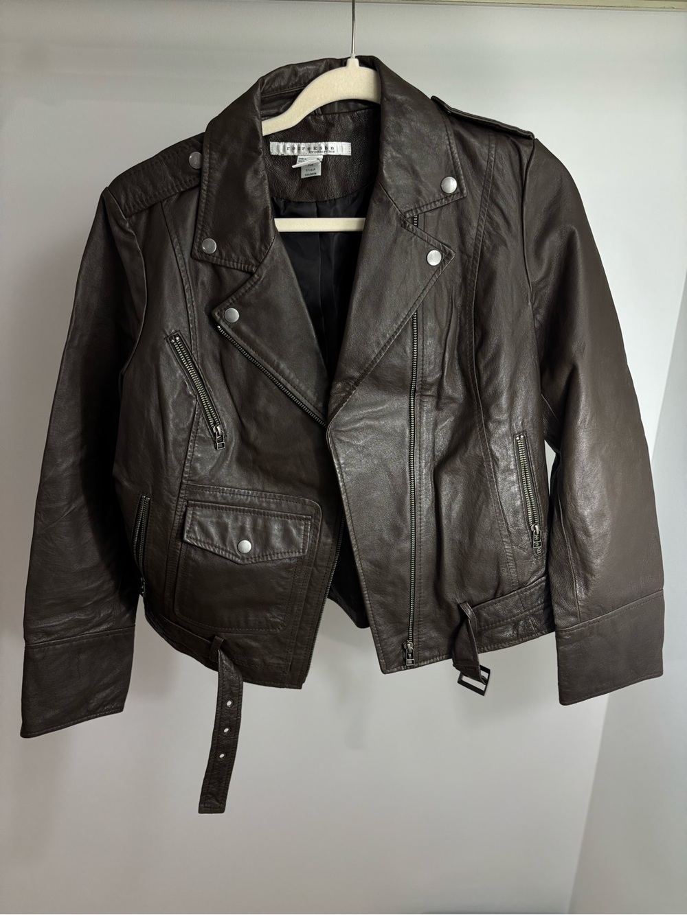 Brown Leather Coat